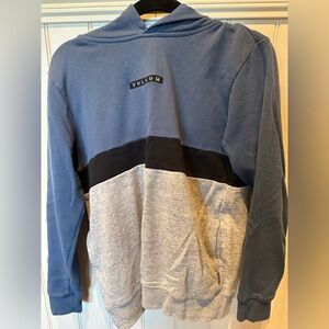 VOLCOM Boys Size Large 12 Youth Grey &  Blue Hoodie